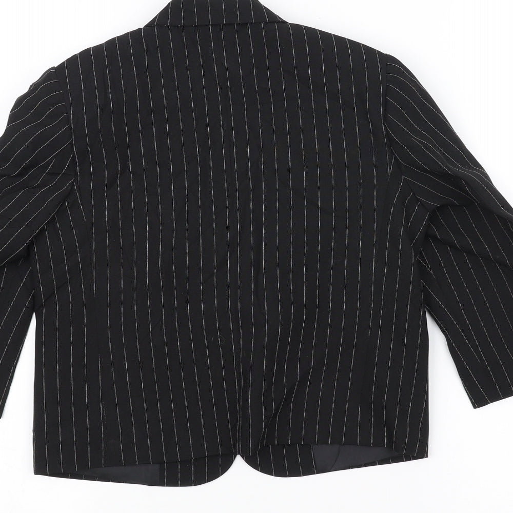 Preworn Boys Blue Striped Jacket Size 3 Years