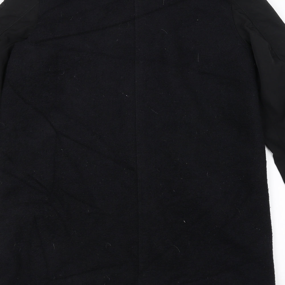 Mens UK Size H&M Black Pea Coat