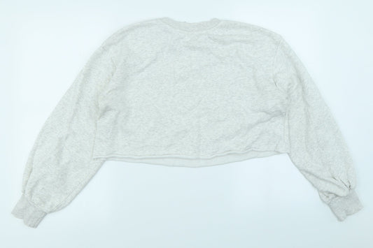 Divided Womens Grey Pullover Sweatshirt Size S - Cropped