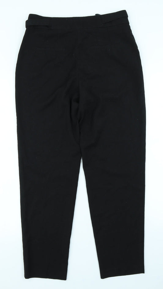Womens UK Size 8 NEXT Regular Fit Black Trousers