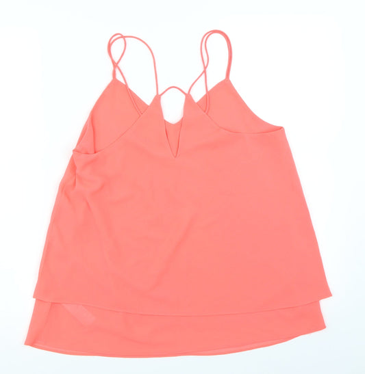Womens UK Size 12 New Look Pink Camisole Blouse