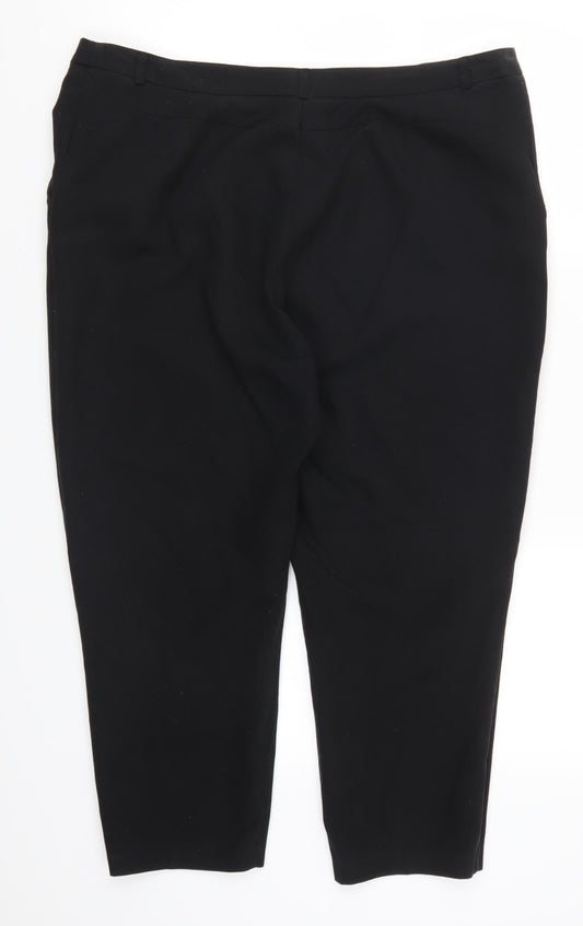 Womens UK Size 16 ASOS Regular Fit Black Trousers