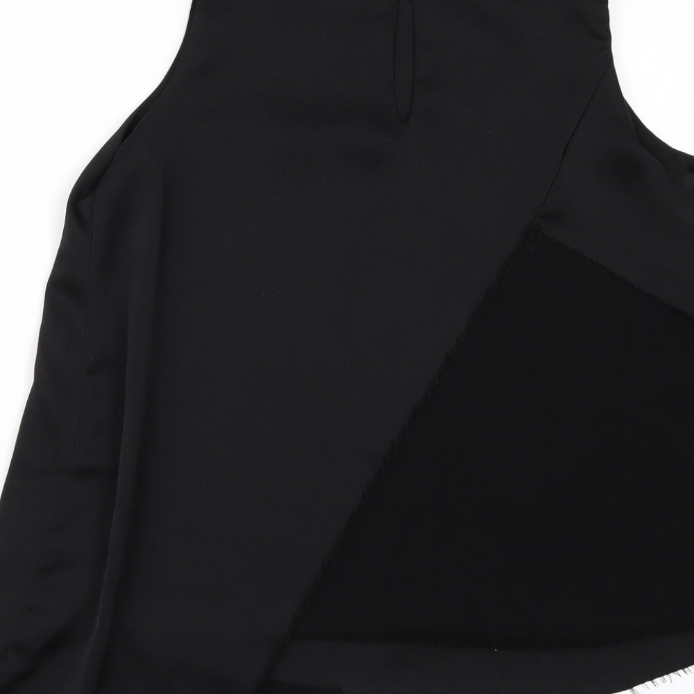 Womens UK Size 8 Topshop Black Camisole Blouse