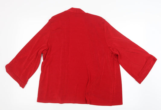 Julipa Womens Red Jacket Size 18