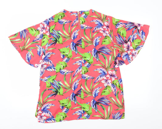 Primark Womens Pink Floral Basic Blouse Size 12