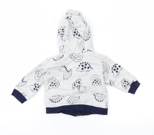 Nutmeg Baby Grey Geometric Jacket Size 6-9 Months