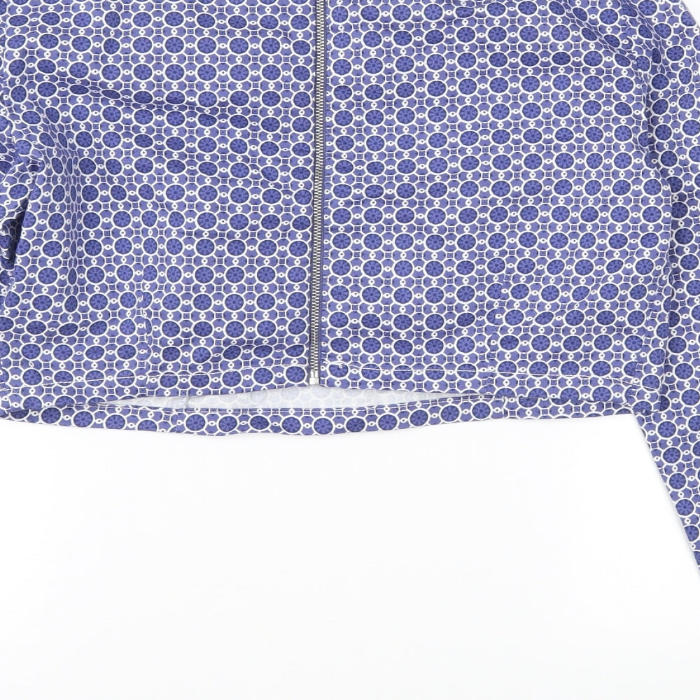 Womens UK Size 16 ASOS Blue Cropped Blouse