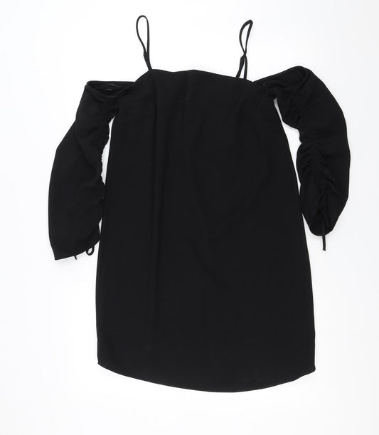 River Island Womens Black Shift Size 8 - cold shoulder