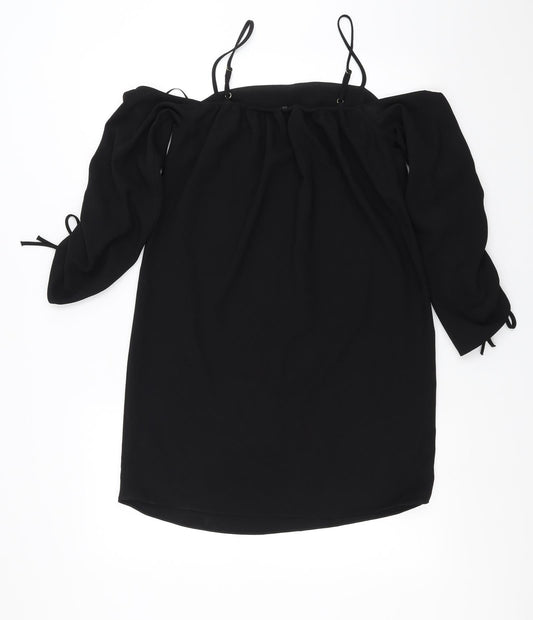 River Island Womens Black Shift Size 8 - cold shoulder