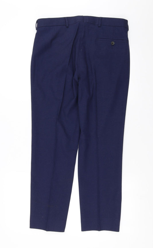 Marks and Spencer Mens Blue Trousers Size 30 in L26 in