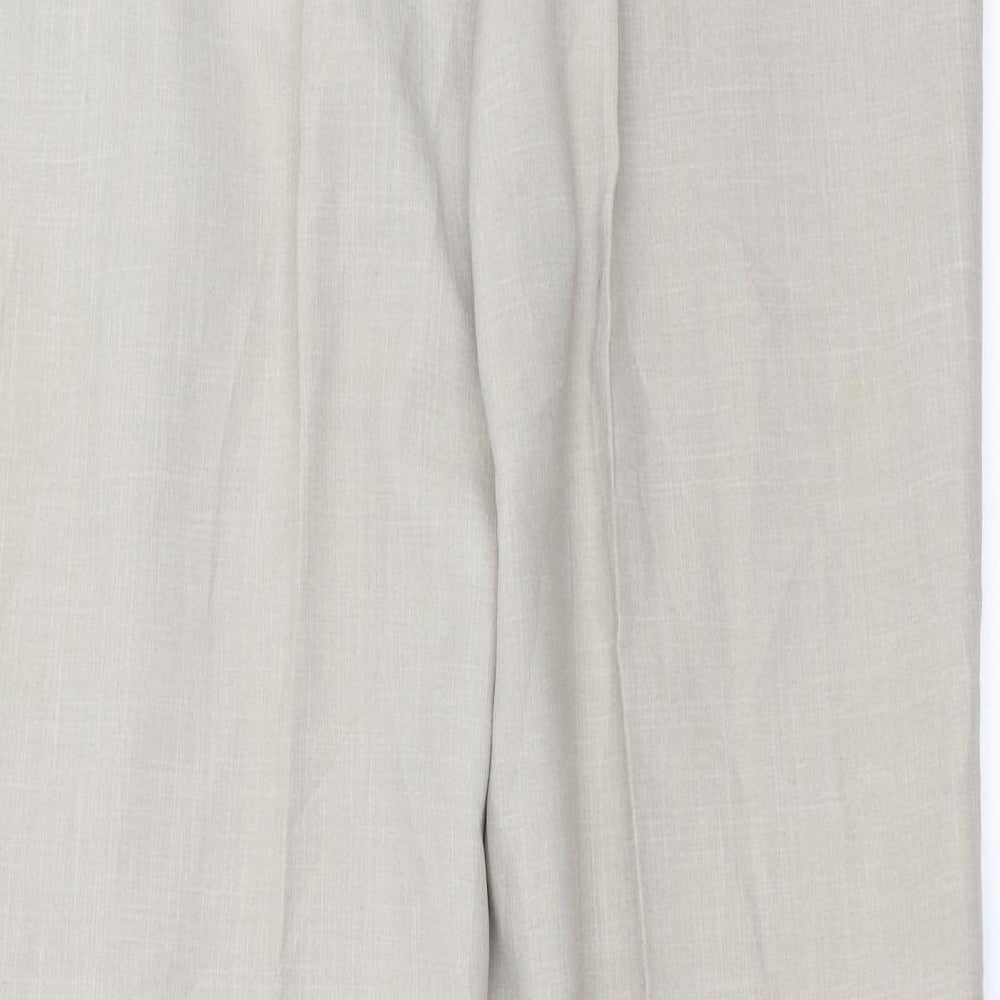 Womens UK Size 18 Preworn Regular Fit Beige Trousers