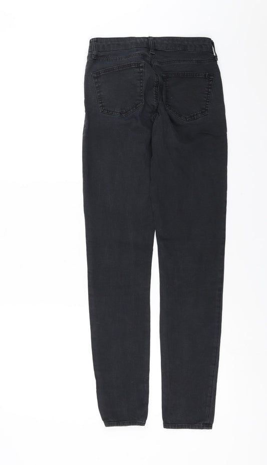 Topshop Womens Black Denim Skinny Jeans Size 26 in L30 in