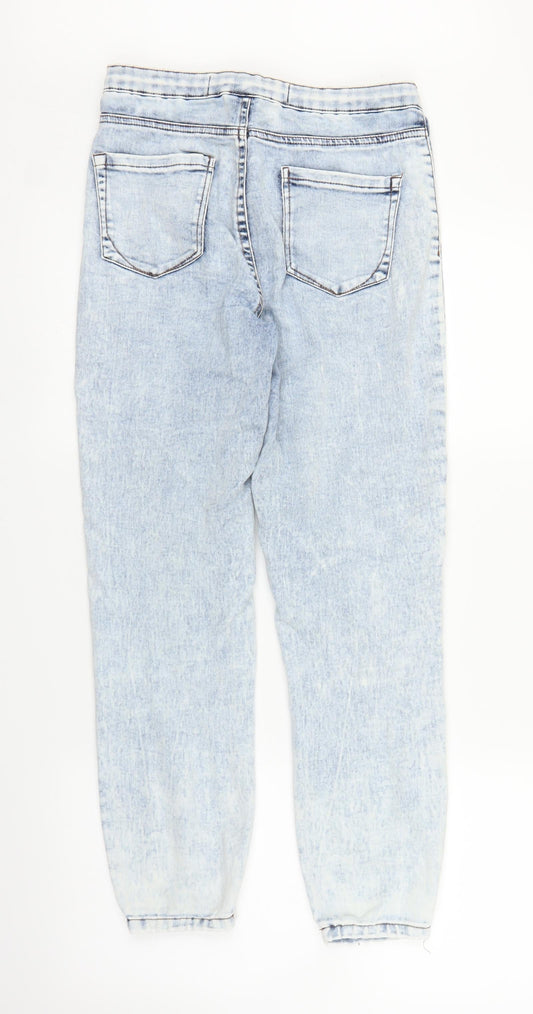 Primark Womens Blue Denim Mom Jeans Size 10 L25 in