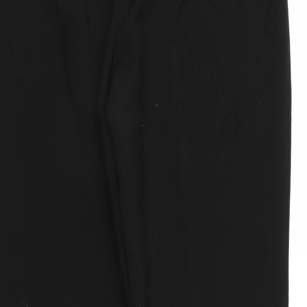 Mia Moda Womens Black Trousers Size 12 L25 in