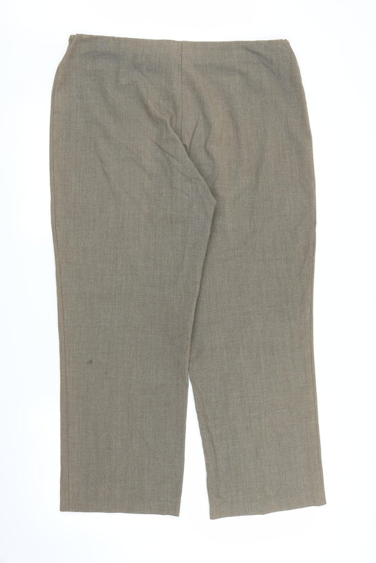 Womens UK Size 16 Epilogue Regular Fit Beige Trousers