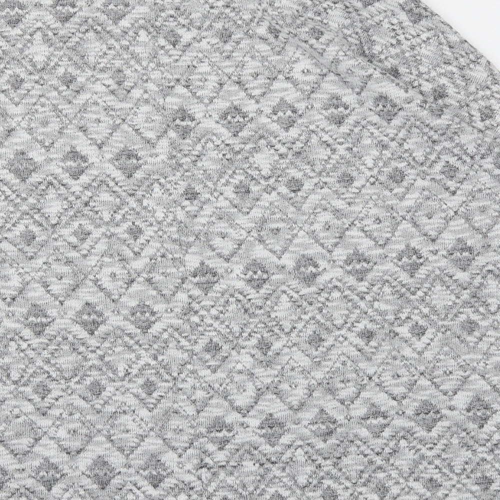 Papaya Womens Grey Basic T-Shirt Size L