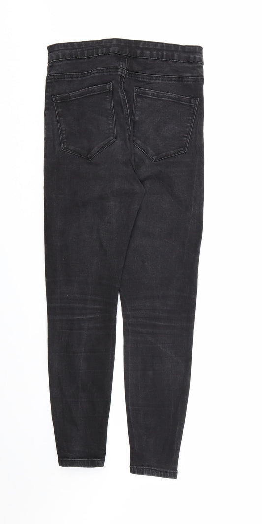 Denim & Co. Womens Black Denim Skinny Jeans Size 10 L26 in