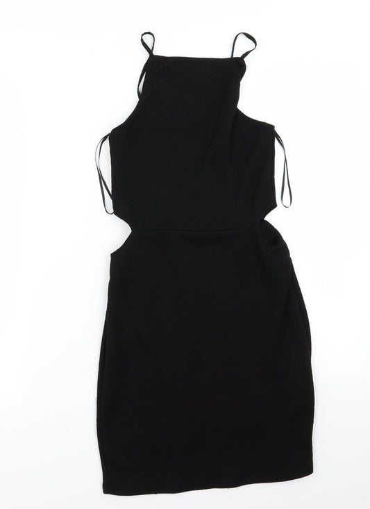 Topshop Womens Black Pencil Dress Size 8