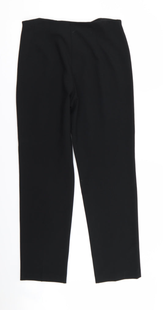 M&S Womens Black Trousers Size 12 L29 in