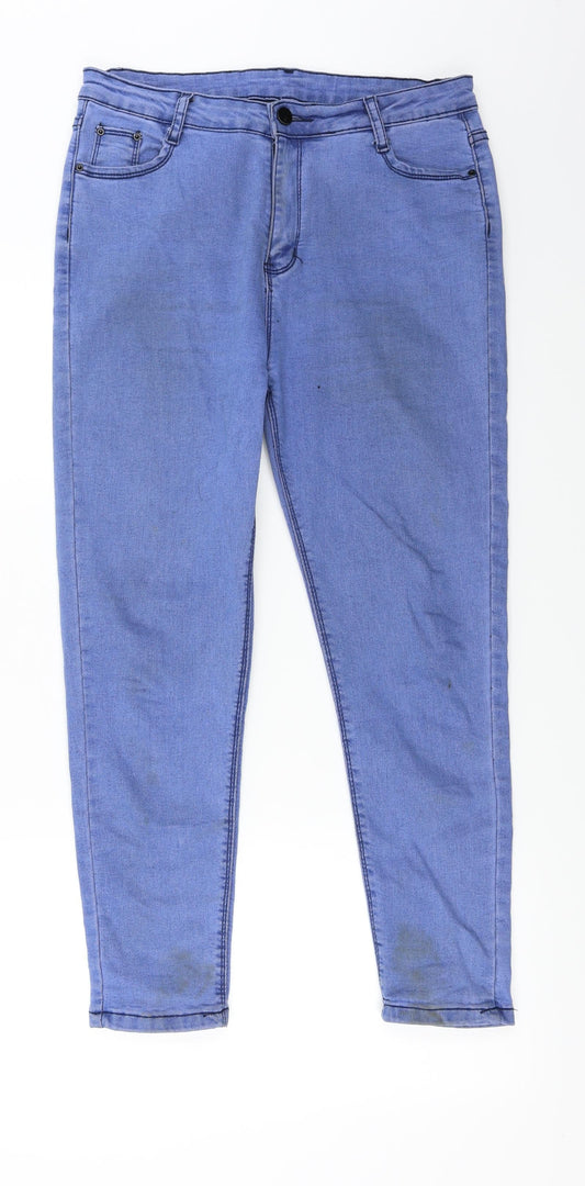 SHEIN Womens Blue Skinny Jeans Size L L24 in