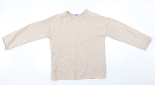 Zara Womens Beige Pullover Jumper Size S