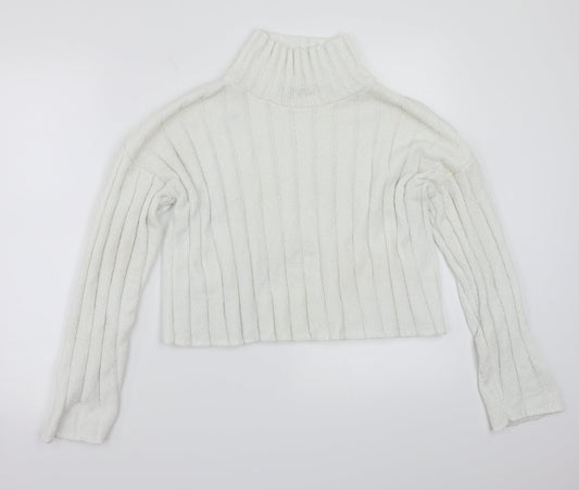 SheIn Womens White Pullover Jumper Size XS