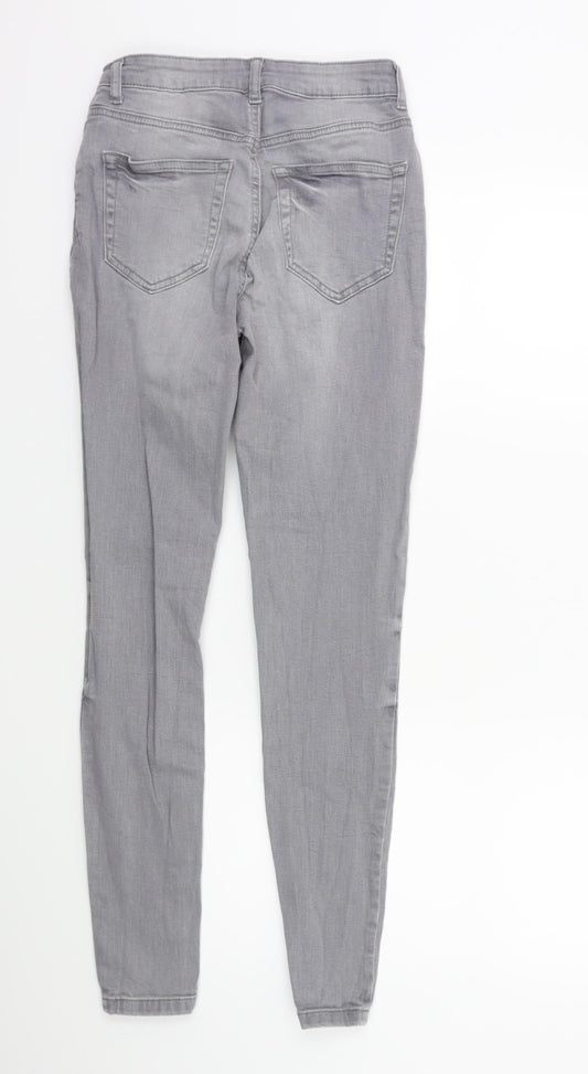 Denim & Co. Womens Grey Denim Skinny Jeans Size 8 L29 in