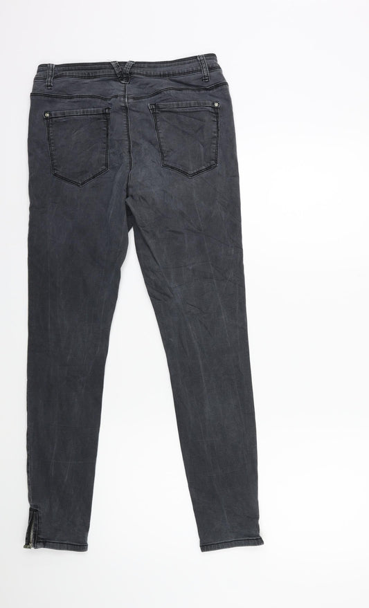 Womens UK Size M Sinsay Regular Fit Skinny Grey Jeans