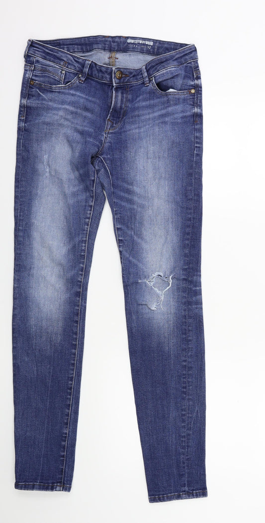 Womens UK Size 29 in EDC Regular Fit Skinny Blue Jeans