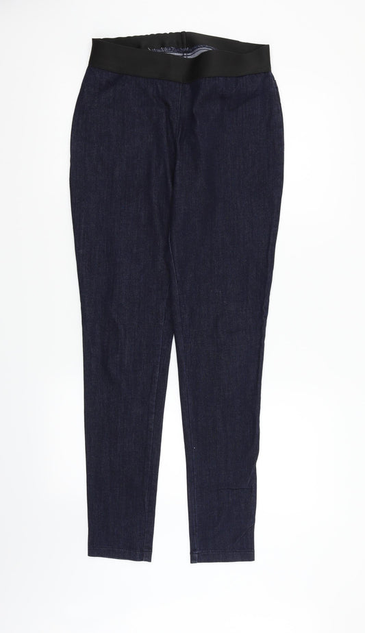 Womens UK Size 10 Indigo Regular Fit Jegging Blue Trousers