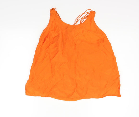 Womens UK Size 12 NEXT Orange Basic Tank