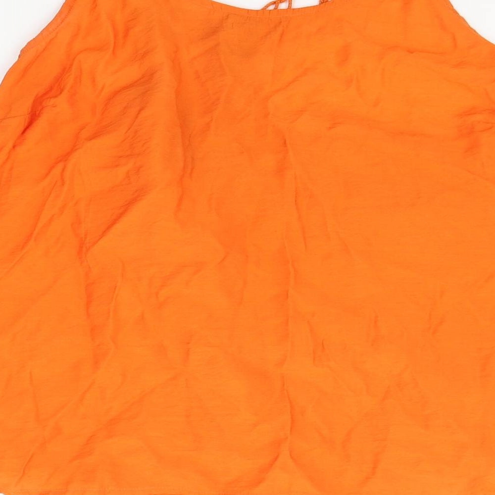 Womens UK Size 12 NEXT Orange Basic Tank