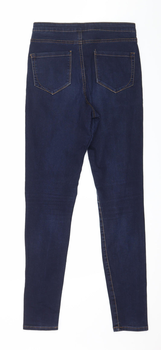 Denim & Co. Womens Blue Denim Skinny Jeans Size 12 L30 in