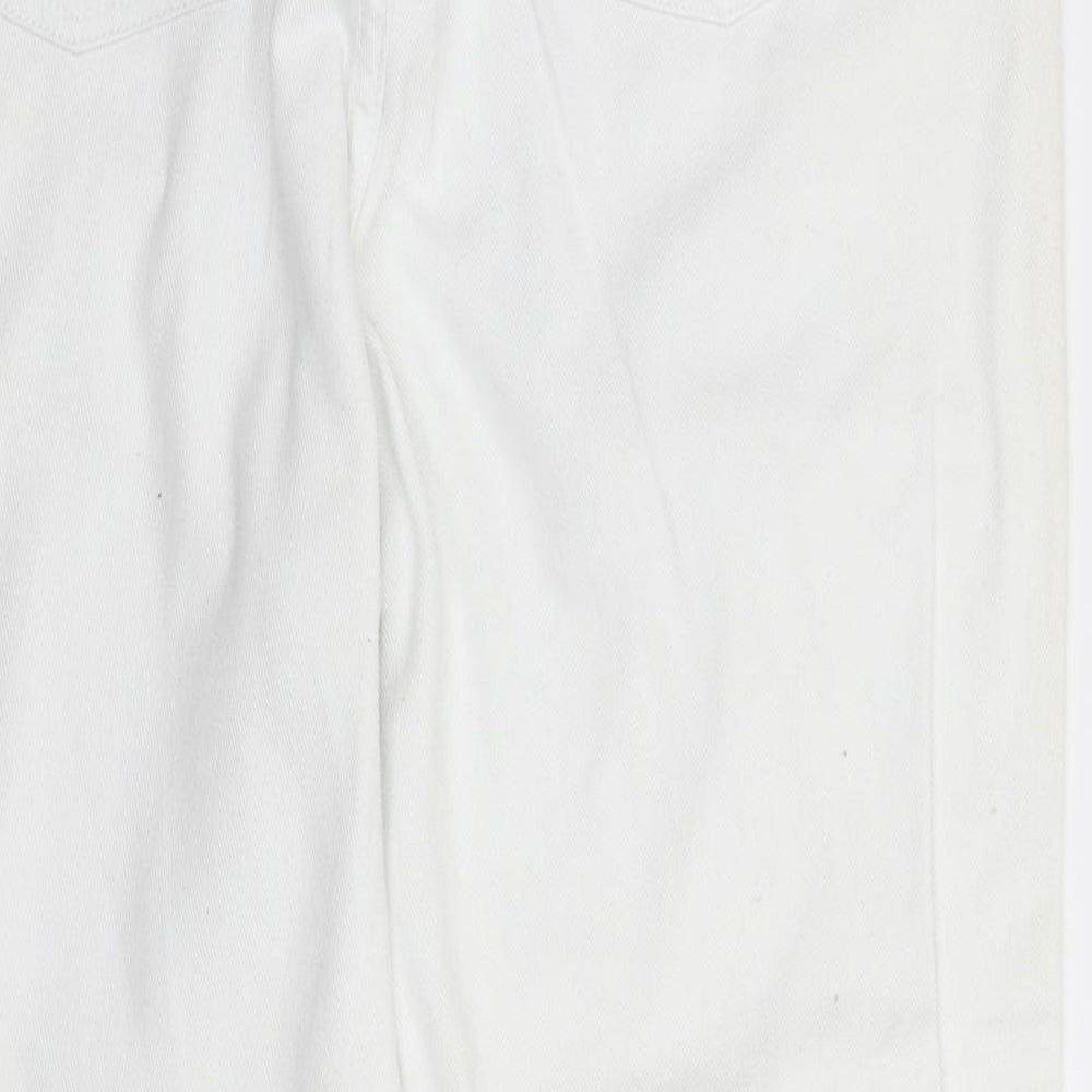 Brooker Womens White Denim Straight Jeans Size 16 L25 in