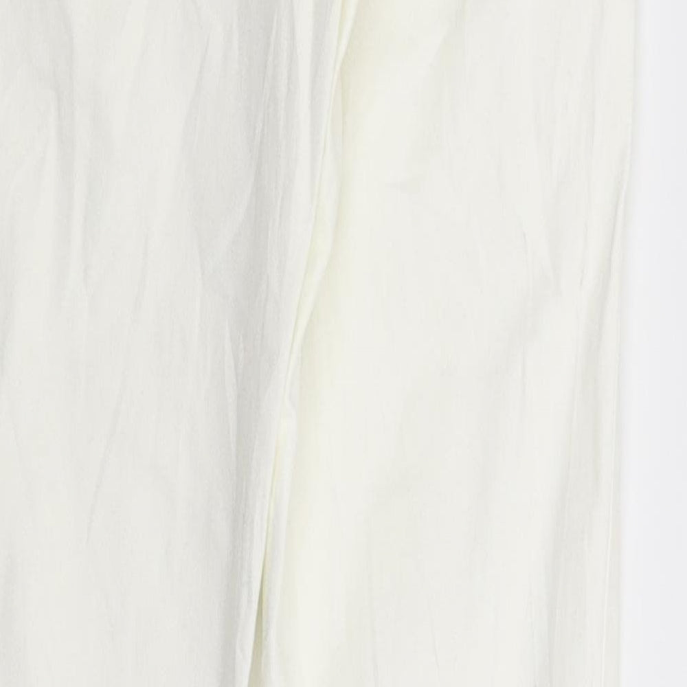Gemma Womens White Denim Skinny Jeans Size 27 in L31 in