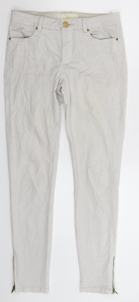 Womens UK Size 8 Zara Extra-Slim Fit Skinny Grey Jeans