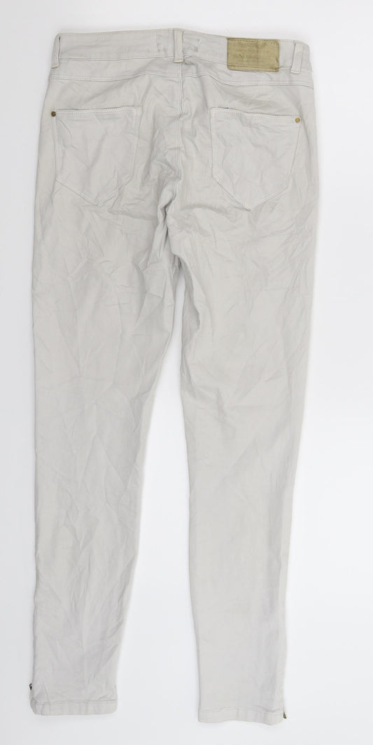 Zara Womens Grey Denim Skinny Jeans Size 8 L27 in