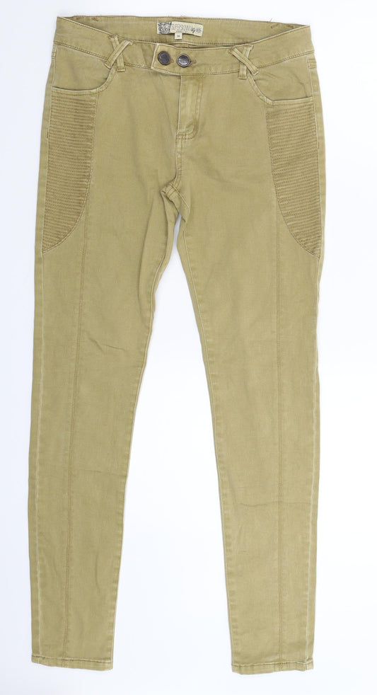 Womens UK Size 29 in Clockhouse Extra-Slim Fit Jegging Beige Jeans