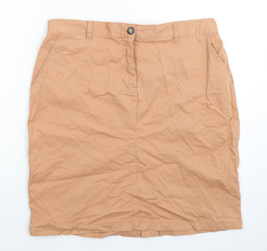 Capsule Womens Beige Straight & Pencil Skirt Size 14