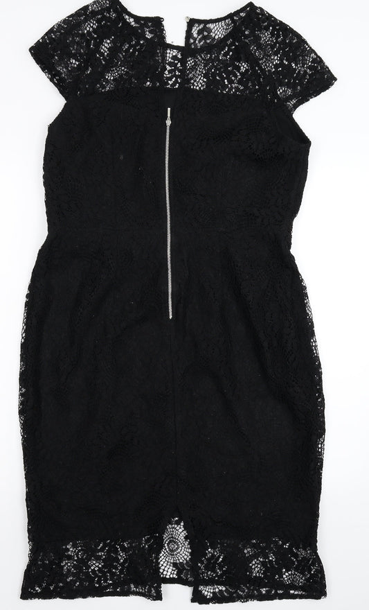 Dorothy Perkins Womens Black Bodycon Size 12