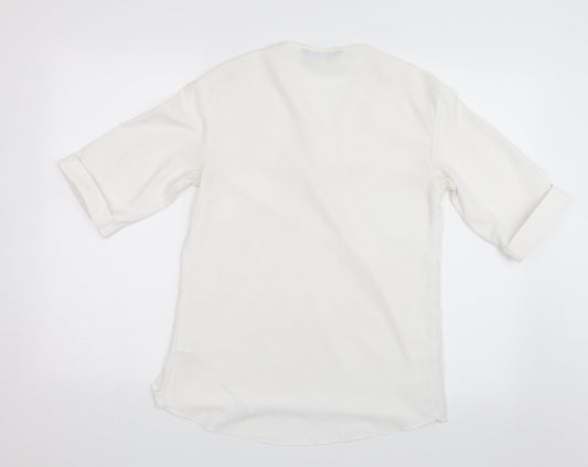 F&F Womens White Basic Blouse Size S