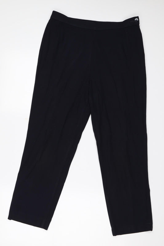 Womens UK Size 12 Marks & Spencer Regular Fit Blue Trousers