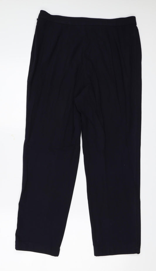 Womens UK Size 12 Marks & Spencer Regular Fit Blue Trousers