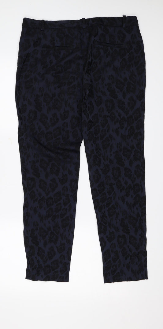 Womens UK Size M Zara Regular Fit Blue Trousers