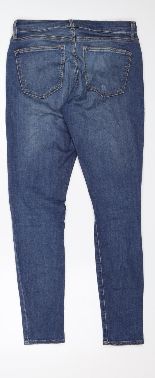 Topshop Womens Blue Denim Skinny Jeans Size 28 L27 in