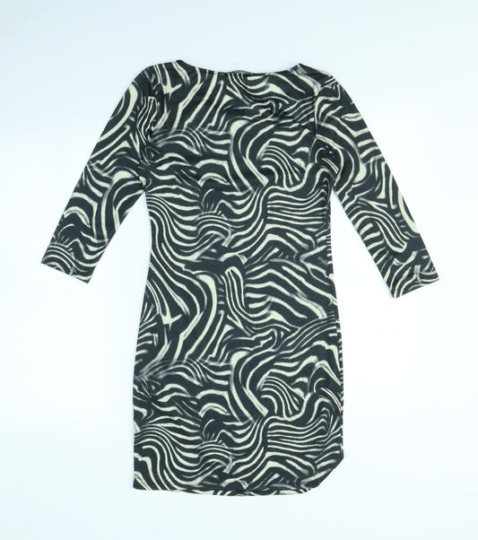 Atmosphere Womens Black Geometric Mini Size 10