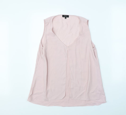 Womens UK Size 10 Papaya Pink Basic Tank