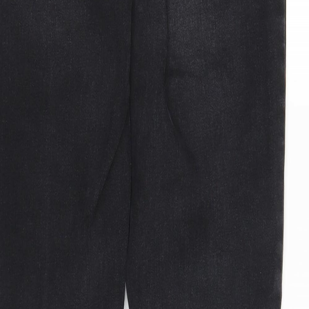 Womens UK Size M Pieces Regular Fit Straight Black Jeans