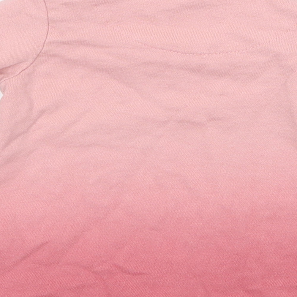 FRED AND FLO Girls Pink Pullover Jumper Size 3-6 Months