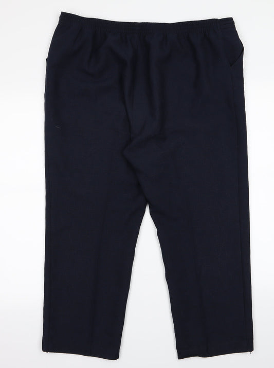 m&s Womens Blue Trousers Size 18 L23 in